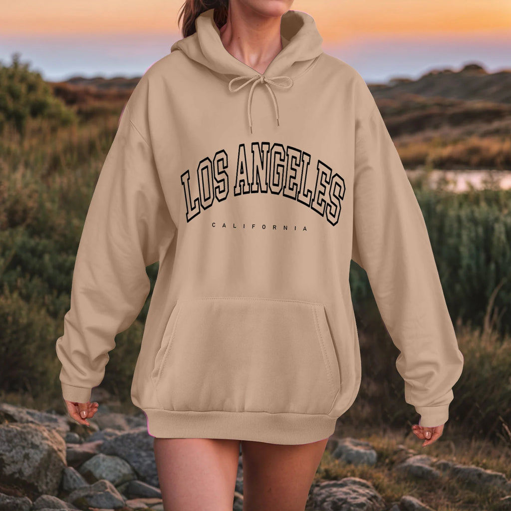 Oversized Collegiate Graphic Hoodie with Relaxed Fit for Everyday Streetwear