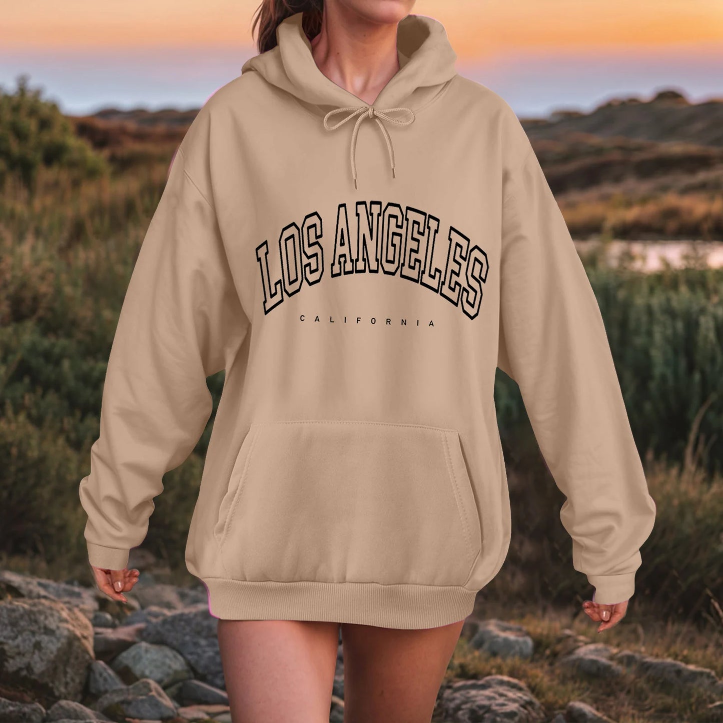 Oversized Collegiate Graphic Hoodie with Relaxed Fit for Everyday Streetwear