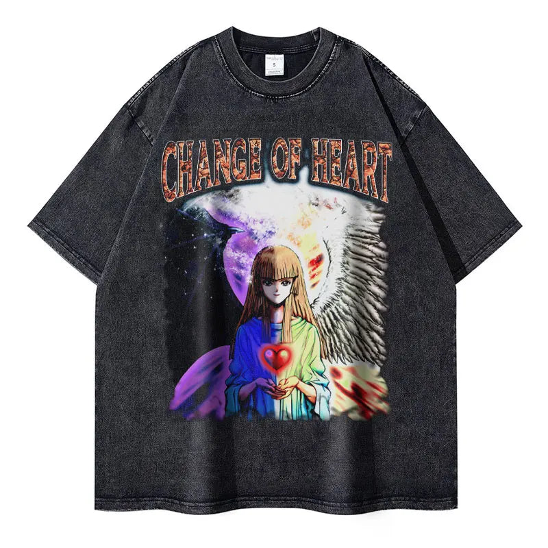 Dark Fantasy Manga Streetwear Tee with Anime Goth Graphic Design