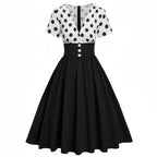 Retro Gothic Flare Dress with Manga Streetwear Aesthetic