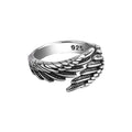 Vintage Angel Wing Wrap Ring with Elegant Dark Feminine Statement Design