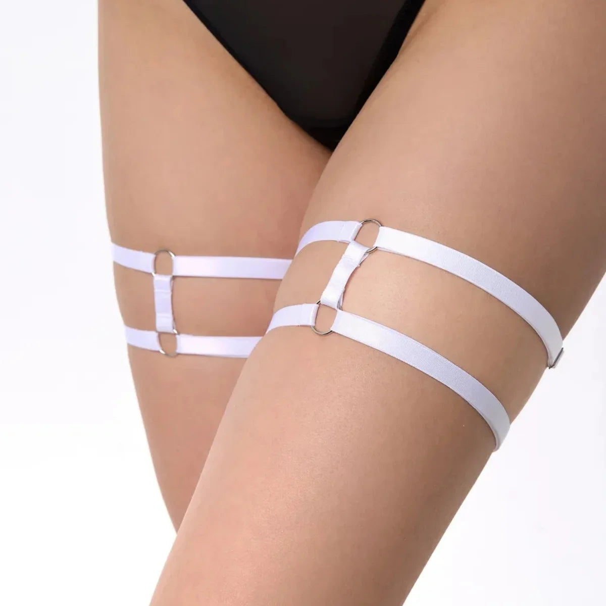 Double Strap Thigh Garter Minimalist Punk Alternative Fashion Accessory