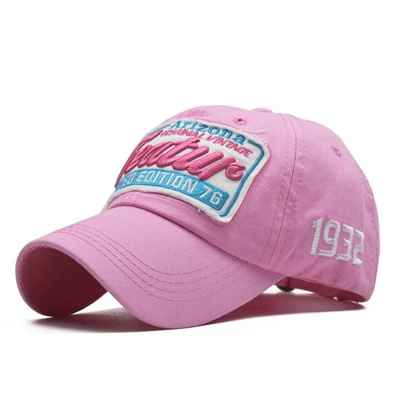 Unisex Vintage Style Baseball Cap with Embroidered Patch for Casual Streetwear Fashion