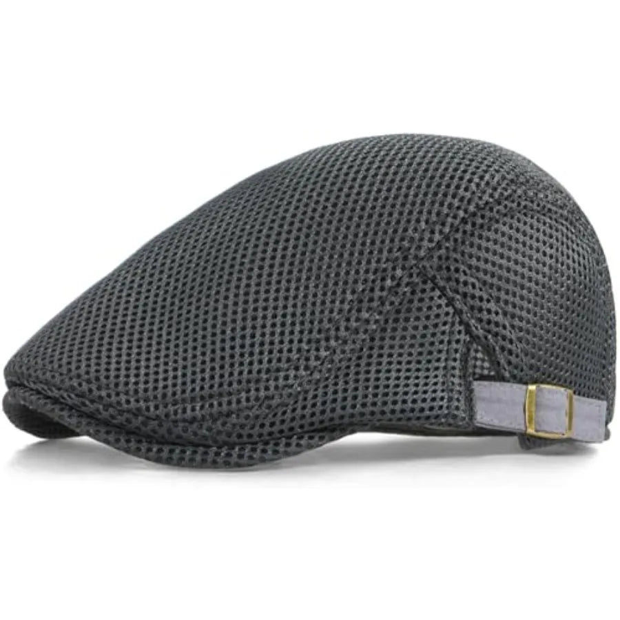 Breathable Mesh Ivy Flat Cap Adjustable Cotton Casual Vintage Driving Streetwear Hat