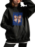 Anime Streetwear Graphic Hoodie with Manga-Inspired Retro Portrait Artwork