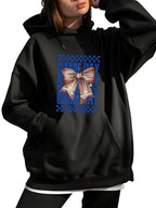 Anime Streetwear Graphic Hoodie with Manga-Inspired Retro Portrait Artwork