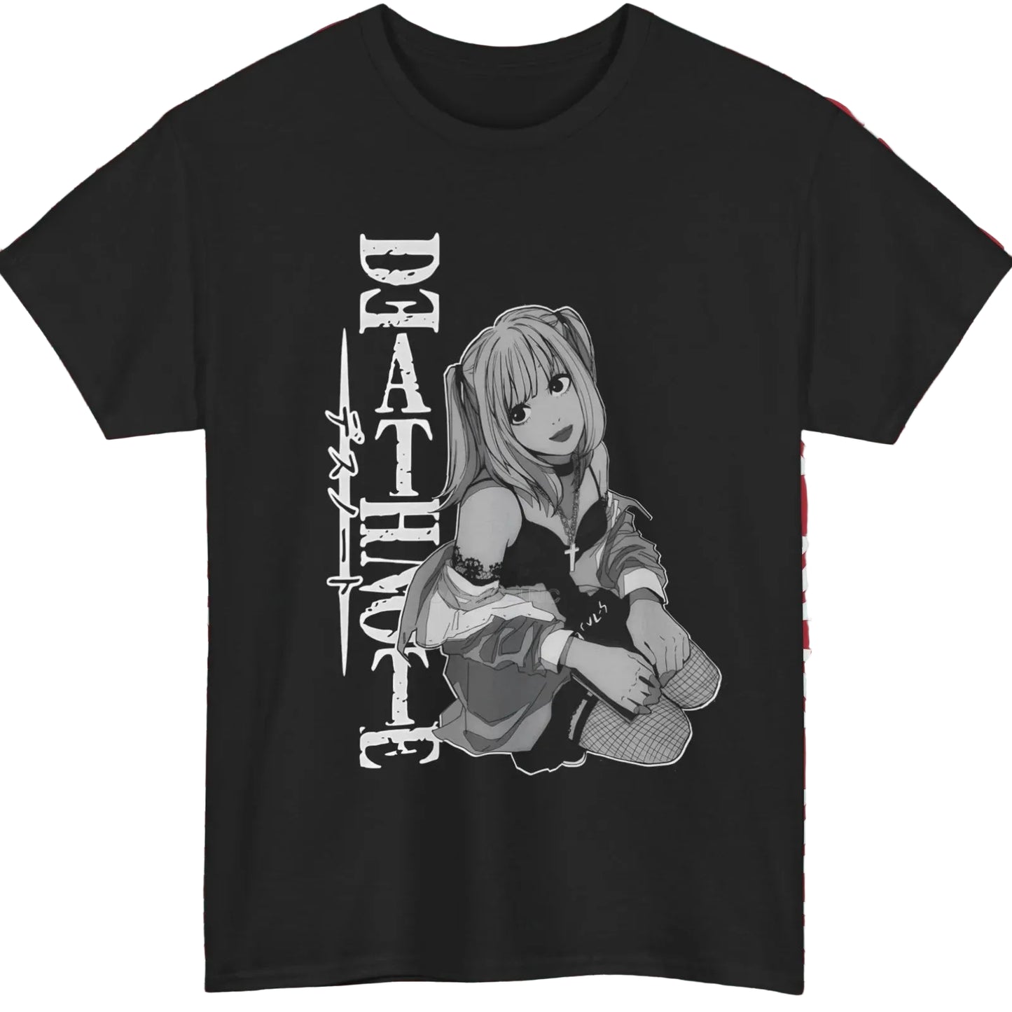 Anime-Inspired Gothic Maiden Graphic T-Shirt with Retro Manga Streetwear Aesthetic