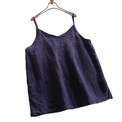 Relaxed V-Neck Camisole Tank Top with Lightweight Everyday Streetwear Styling
