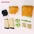 Unisex Coordinated Costume Set with Jacket Trousers Bracers and Contemporary Layered Design