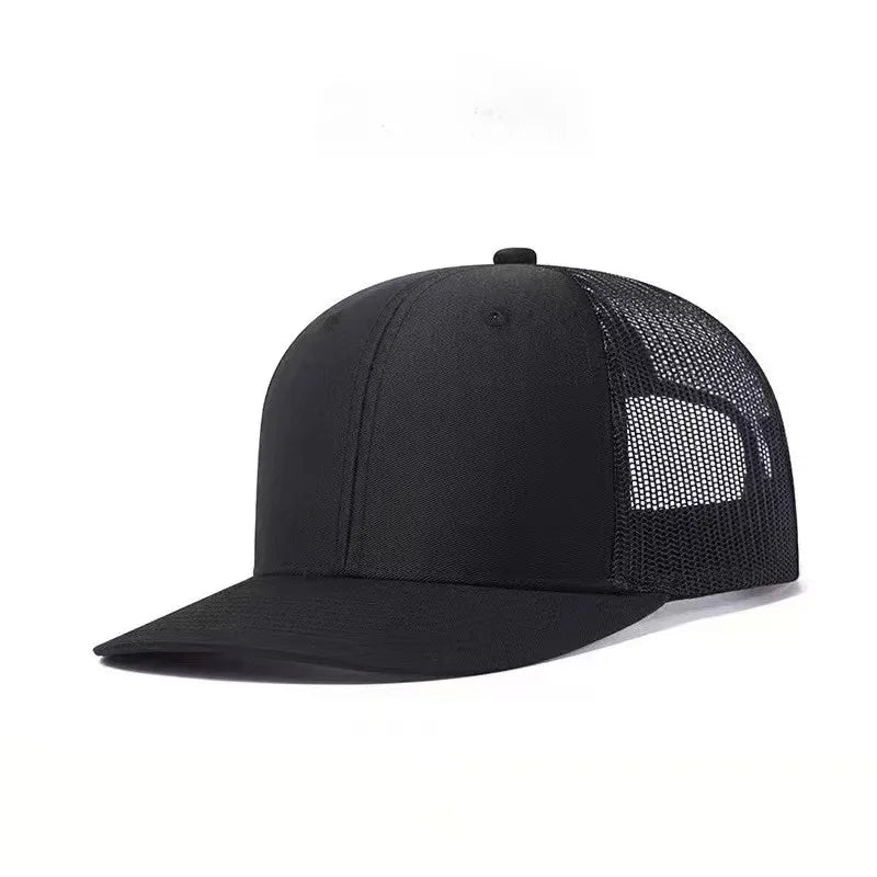 Breathable Mesh Trucker Cap Adjustable Curved Brim Casual Outdoor Streetwear Hat