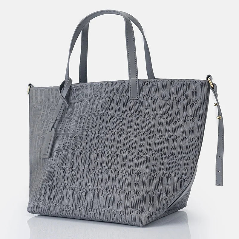Large Capacity Nylon Tote Bag with Minimalist Commuter Shoulder Design