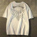 Oversized Tribal Butterfly Graphic Heavyweight Streetwear T-Shirt with Urban Edge