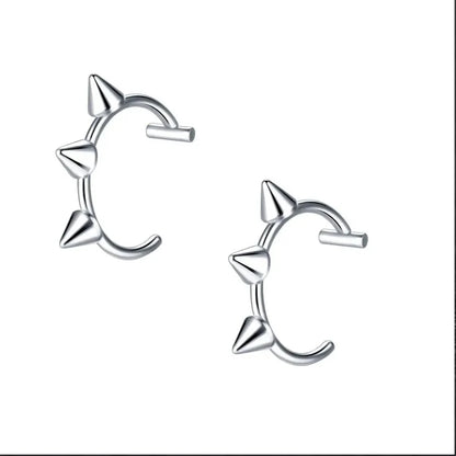 Punk Clip On Lip and Nose Ring Set for Alternative Styling