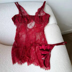 Emerald Green Sheer Floral Lace Mini Dress with Defined Cups