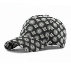 Retro Floral Pattern Baseball Cap Adjustable Curved Brim Casual Streetwear Fashion Hat