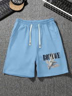 Men's Relaxed Graphic Shorts with Drawstring Waist and Lightweight Everyday Casual Comfort