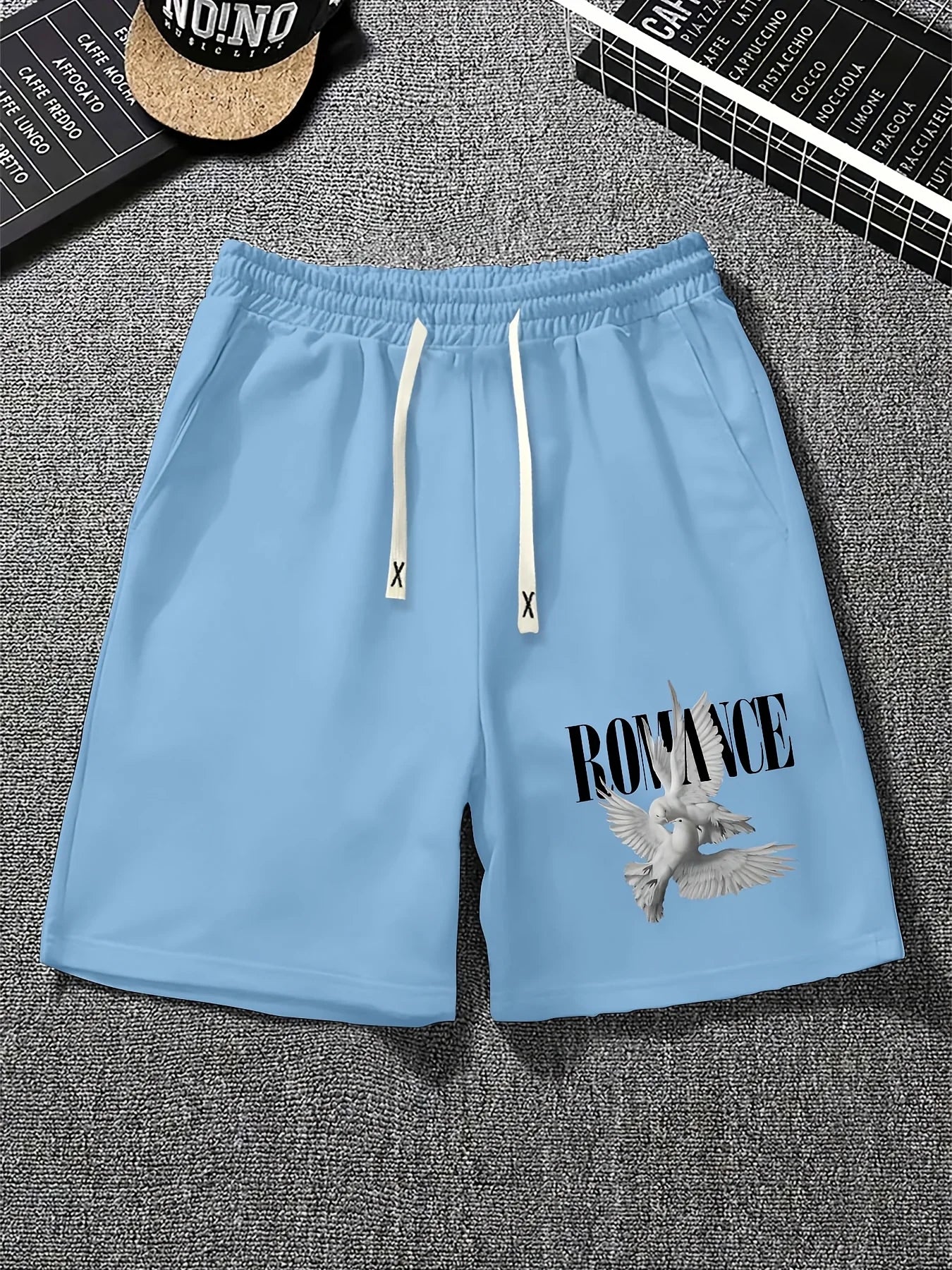 Men's Relaxed Graphic Shorts with Drawstring Waist and Lightweight Everyday Casual Comfort