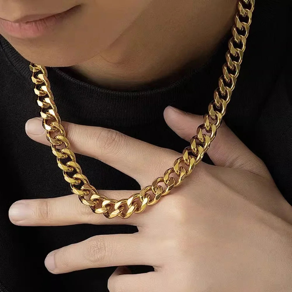 Classic Cuban Link Chain Necklace for Punk Grunge and Streetwear Styling