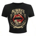 Graphic Artwork Crop Tee with Fitted Silhouette and Alternative Streetwear Appeal