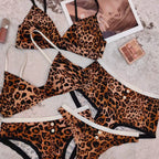 Playful Cherry Print Wire-Free Triangle Bralette and Panty Set