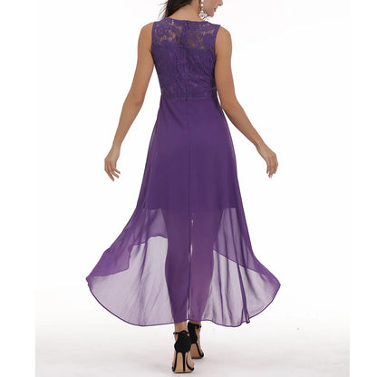 Sleeveless High Low Midi Dress With Soft Flowing Movement