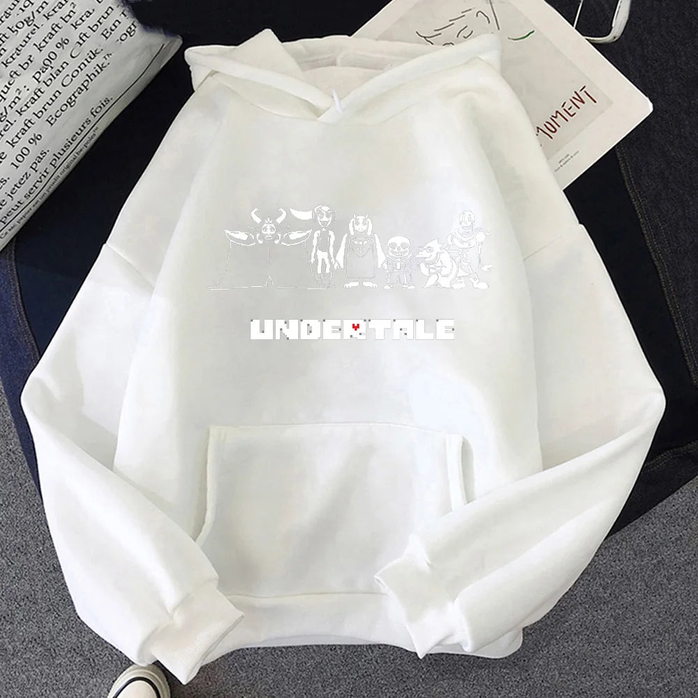 Oversized Pixel Art Graphic Fleece Hoodie with Retro Gaming Inspired Streetwear Design