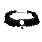 Lace Bell Choker Necklace for Gothic Lolita and Dark Feminine Style