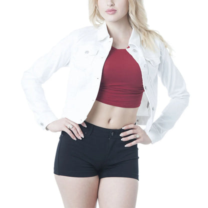 Women's Cropped Hooded Streetwear Jacket with Contemporary Casual Urban Design