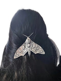 Vintage Moth Hair Clip Gothic Nature Inspired Statement Fashion Accessory