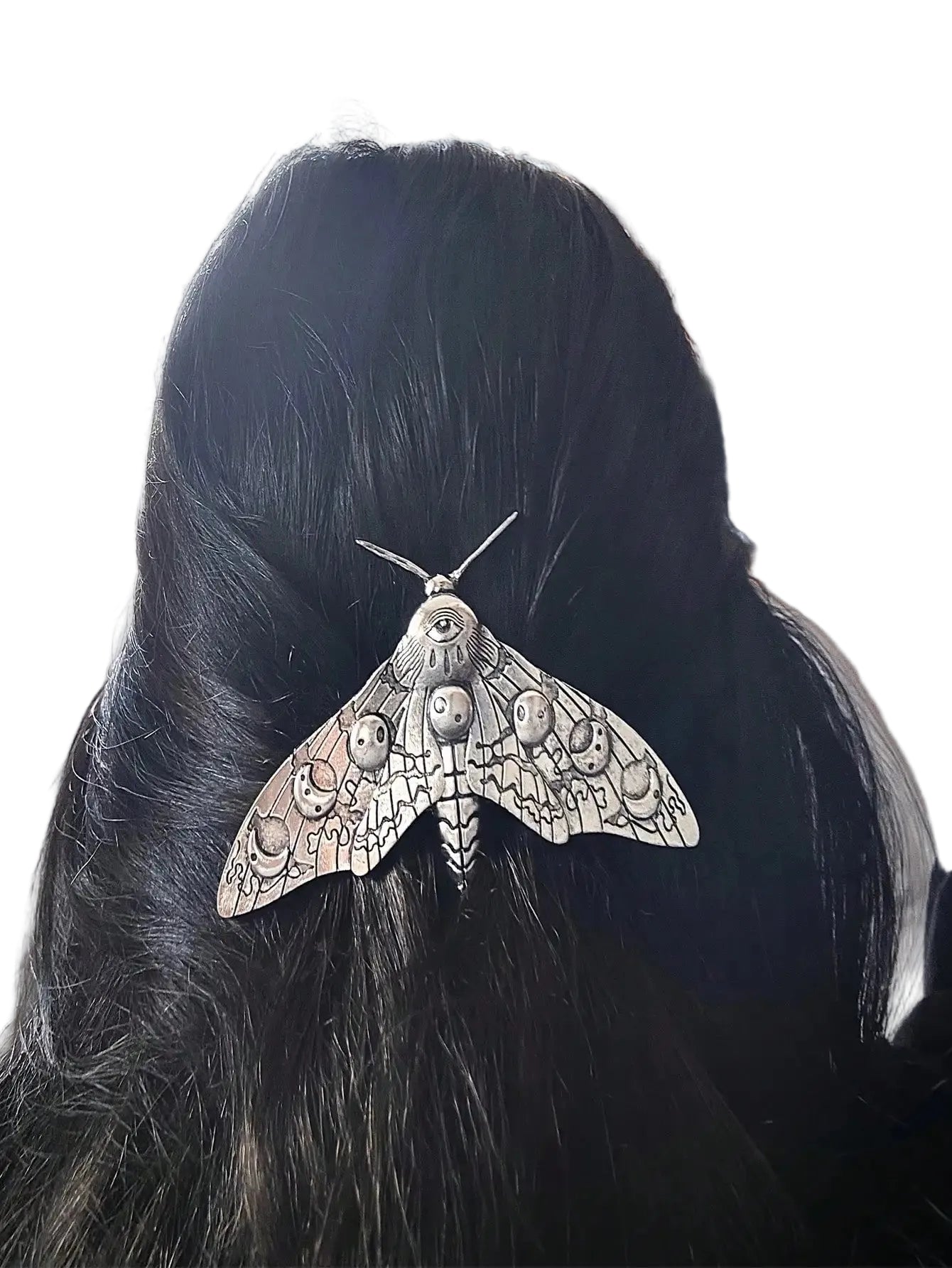 Vintage Moth Hair Clip Gothic Nature Inspired Statement Fashion Accessory