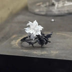 Mandala Flower Statement Ring With Gothic Alternative Artistic Design