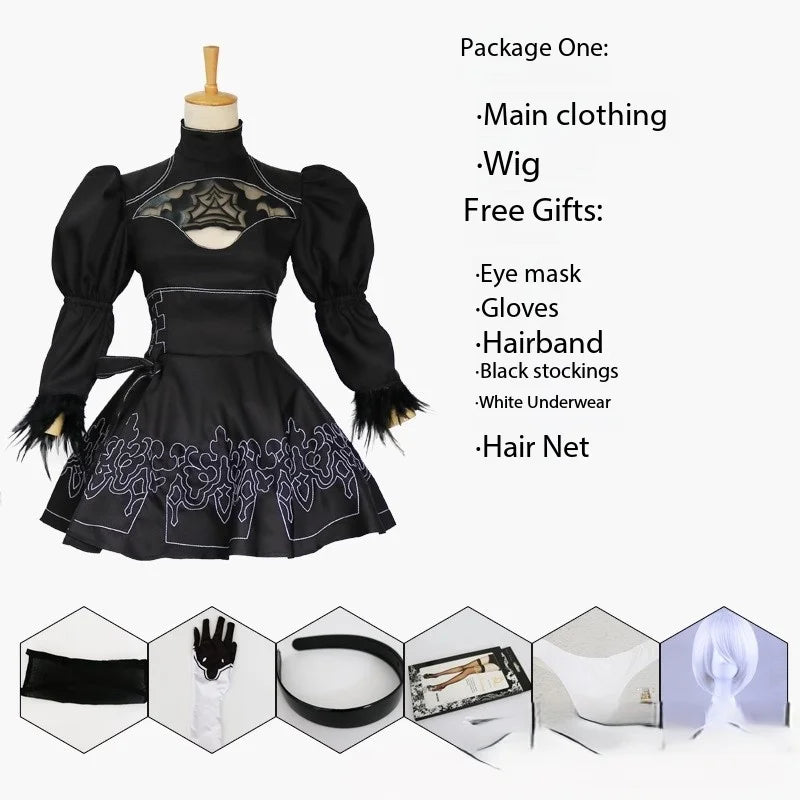 Elaborate Dark Fantasy Gothic Mini Dress with Intricate Embroidery and Puff Sleeves