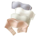 Seamless Strapless Tube Top Bra with Hook-and-Eye Back Closure