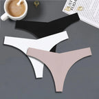 Seamless V-Waist Thong Panties Three-Pack with Smooth Athletic Finish