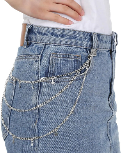 Star Pants Chain for Y2K Punk and Vintage Streetwear Styling