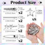 Y2K Star Hair Clip Set Celestial Alternative Fashion Accessories