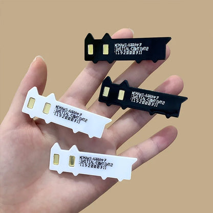 Cyber Grunge Graphic Hair Clip Set Alternative Streetwear Statement Accessories