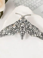Vintage Moth Hair Clip Gothic Nature Inspired Statement Fashion Accessory