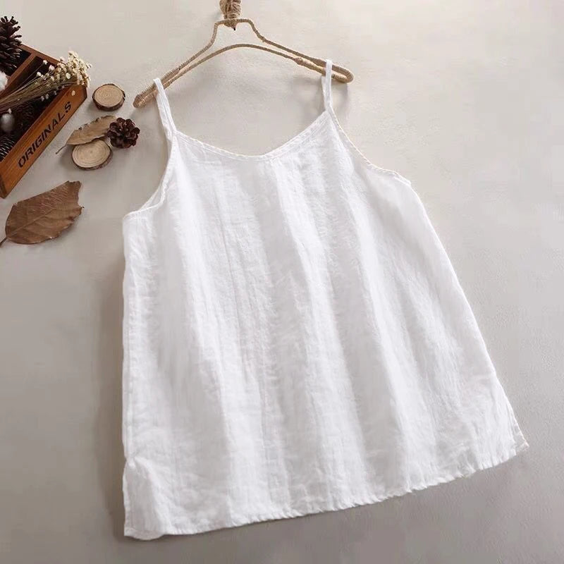 Relaxed V-Neck Camisole Tank Top with Lightweight Everyday Streetwear Styling
