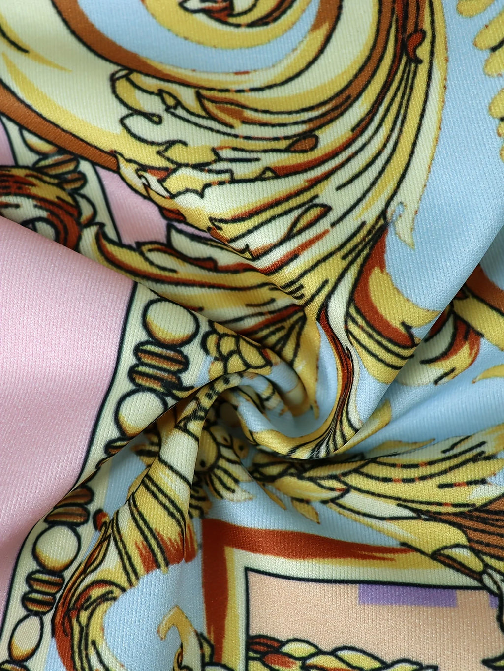 Women's Ornate Print Shirt and Pants Co-Ord Set Casual Elegance