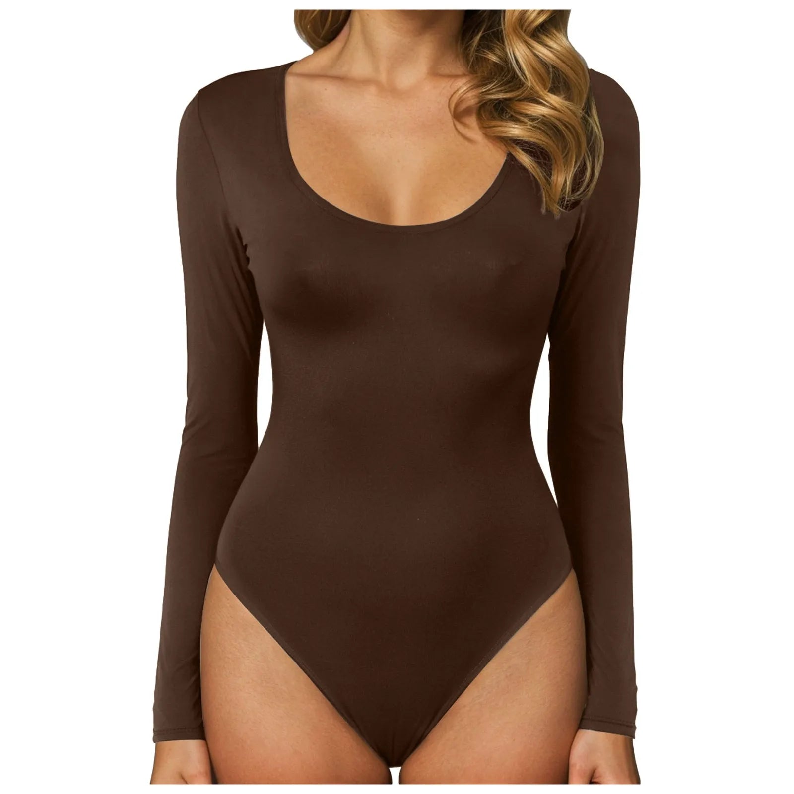 Long Sleeve Seamless Bodycon Bodysuit for Gothic and Alternative Layering