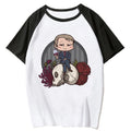 Gothic Chibi Anime Raglan Casual Cotton Streetwear Graphic T-Shirt