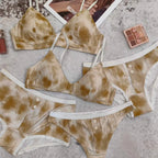 Playful Cherry Print Wire-Free Triangle Bralette and Panty Set