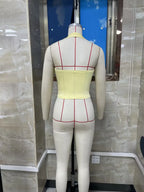 Halter Neck Knit Crop Top with Slim Fit Contemporary Summer Style