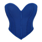 Strapless Corset Tube Top with Sculpted Panels and Backless Silhouette