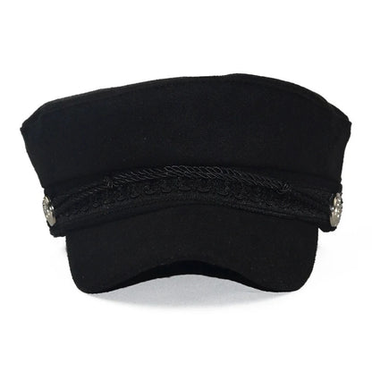 Classic Cotton Blend Military Baker Cap for Vintage Casual Everyday Fashion Style