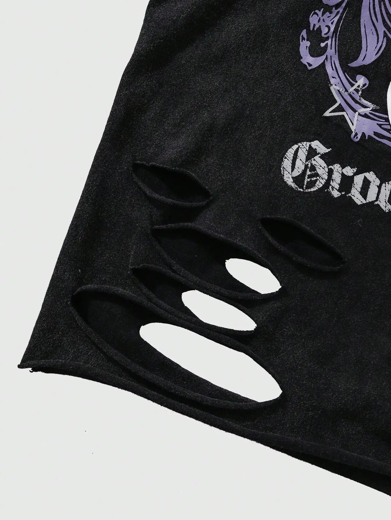 Distressed Cotton Sleeveless Tank Top with Minimalist Alternative Streetwear Punk Fashion Details