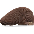 Breathable Mesh Ivy Flat Cap Adjustable Cotton Casual Vintage Driving Streetwear Hat
