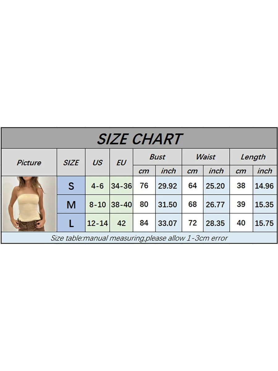 Minimalist Strapless Tube Crop Top with Slim Fit Contemporary Streetwear Style