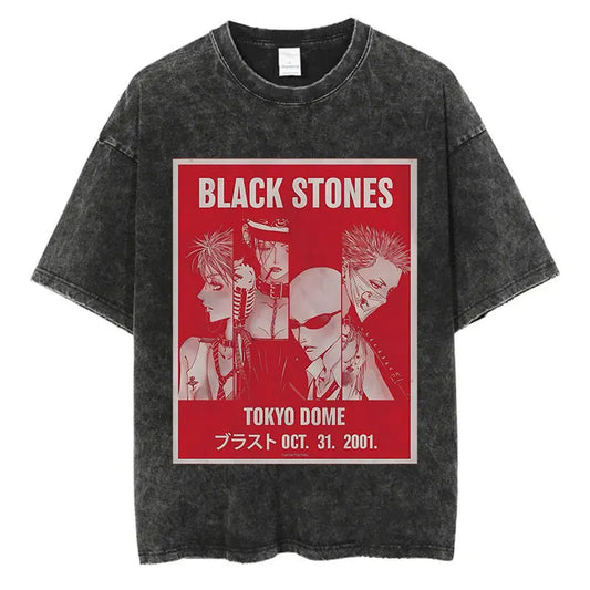 Retro Anime Goth Poster Oversized Vintage Manga Streetwear T-Shirt